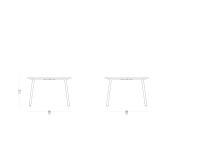 Table basse carrée d'extérieur HORIZON - H 41 x L 59 x P 59 cm - Gris - Acier