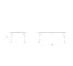 Table basse rectangulaire d'extérieur HORIZON - H 41 x L 102 x P 59 cm - Gris - Acier