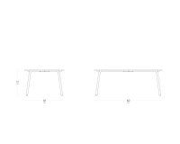 Lage tafel rechthoekig HORIZON - Metaal