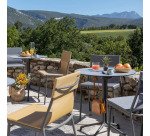 Chaise assise grand-confort HORIZON - Toile Batyline - Pied acier gris