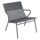 Fauteuil bas assise grand-confort HORIZON - 1 place -  Toile Batyline® DUO - Pied gris