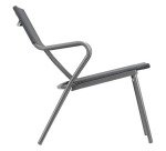 Fauteuil bas assise grand-confort HORIZON - 1 place -  Toile Batyline® DUO - Pied gris