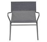 Fauteuil bas assise grand-confort HORIZON - 1 place -  Toile Batyline® DUO - Pied gris