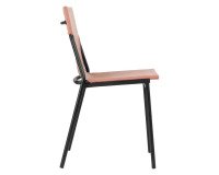 Stoel groot comfort HORIZON - Batyline stof - Zwarte stalen poot