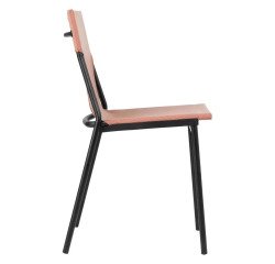 Stoel groot comfort HORIZON - Batyline stof - Zwarte stalen poot