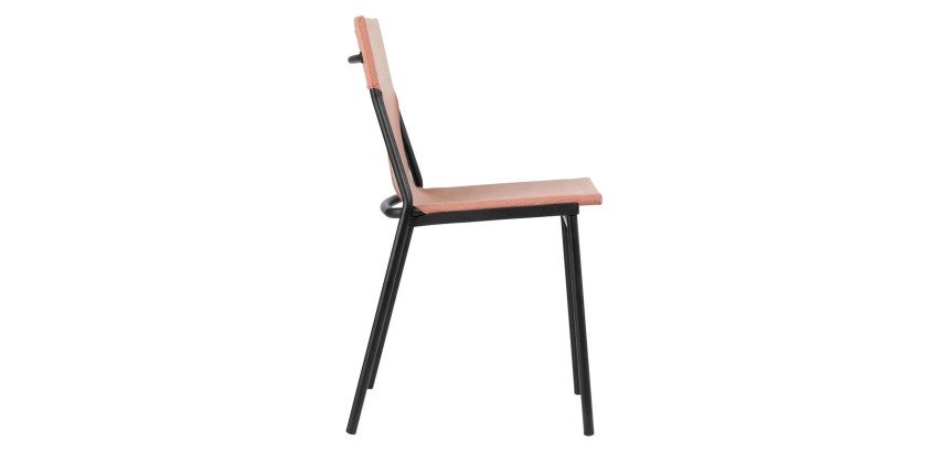 Stoel groot comfort HORIZON - Batyline stof - Zwarte stalen poot