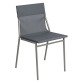 Chaise assise grand-confort HORIZON - Toile Batyline - Pied acier gris