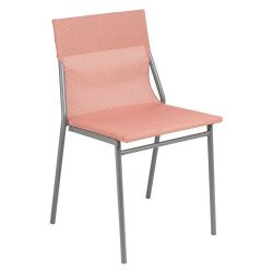 Chaise assise grand-confort HORIZON - Toile Batyline - Pied acier gris