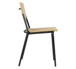 Chaise assise grand-confort HORIZON - Toile Batyline - Pied acier noir