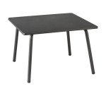 Table basse carrée d'extérieur HORIZON - H 41 x L 59 x P 59 cm - Gris - Acier