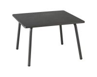 Table basse carrée d'extérieur HORIZON - H 41 x L 59 x P 59 cm - Gris - Acier
