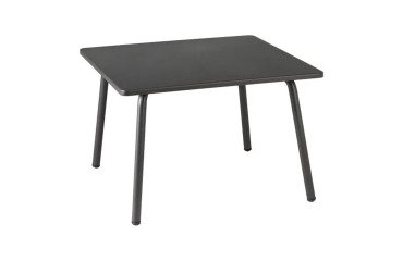 Table basse carrée d'extérieur HORIZON - H 41 x L 59 x P 59 cm - Gris - Acier