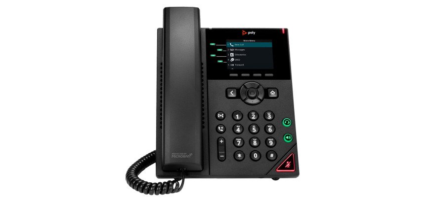 HP Poly Téléphone IP Poly VVX 250 à 4 lignes et compatible PoE