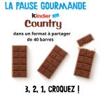 Barre céréalière enrobée de chocolat Kinder Country - 23,5 g