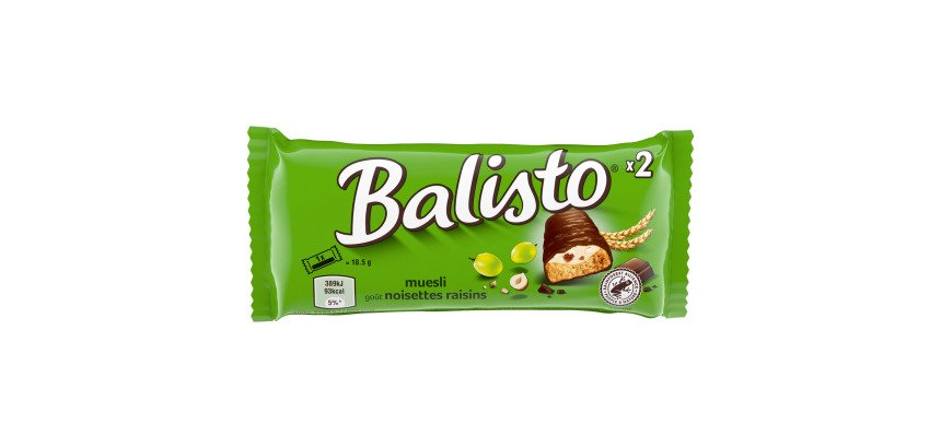 Barre muesli noisettes raisins Balisto - 37 g