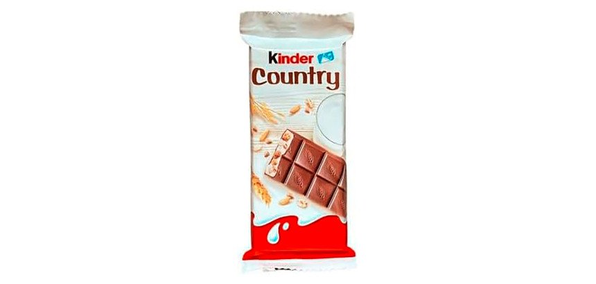 Barre céréalière enrobée de chocolat Kinder Country - 23,5 g