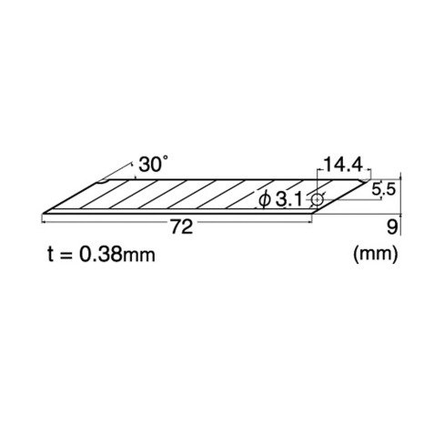 Lame 30° BD-1800 pour cutter NT Cutter - Boîte de 100