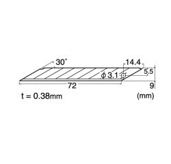 Lame 30° BD-1800 pour cutter NT Cutter - Boîte de 100