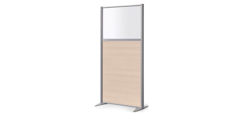 Cloison de séparation semi vitrée bois B-Zen - H 160 x L 81 cm