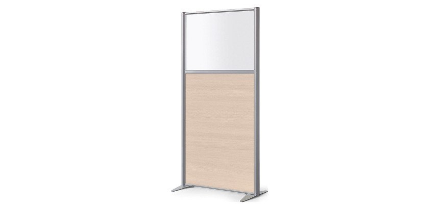 Cloison de séparation semi vitrée bois B-Zen - H 160 x L 81 cm