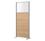 Cloison B-zen semi vitrée bois largeur 81 cm- pied fixe aluminium