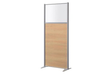 Cloison B-zen semi vitrée bois largeur 81 cm- pied fixe aluminium
