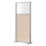 Cloison B-zen semi vitrée bois largeur 81 cm- pied fixe aluminium