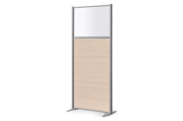 Cloison B-zen semi vitrée bois largeur 81 cm- pied fixe aluminium