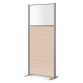 Cloison b-zen semi vitree bois h180 p81 hetre avec pied fixe