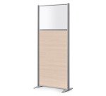 Cloison B-zen semi vitrée bois largeur 81 cm- pied fixe aluminium