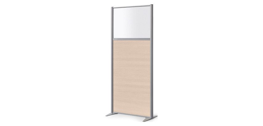 Cloison B-zen semi vitrée bois largeur 81 cm- pied fixe aluminium