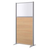 Cloison B-zen semi vitrée bois largeur 81 cm- pied fixe aluminium