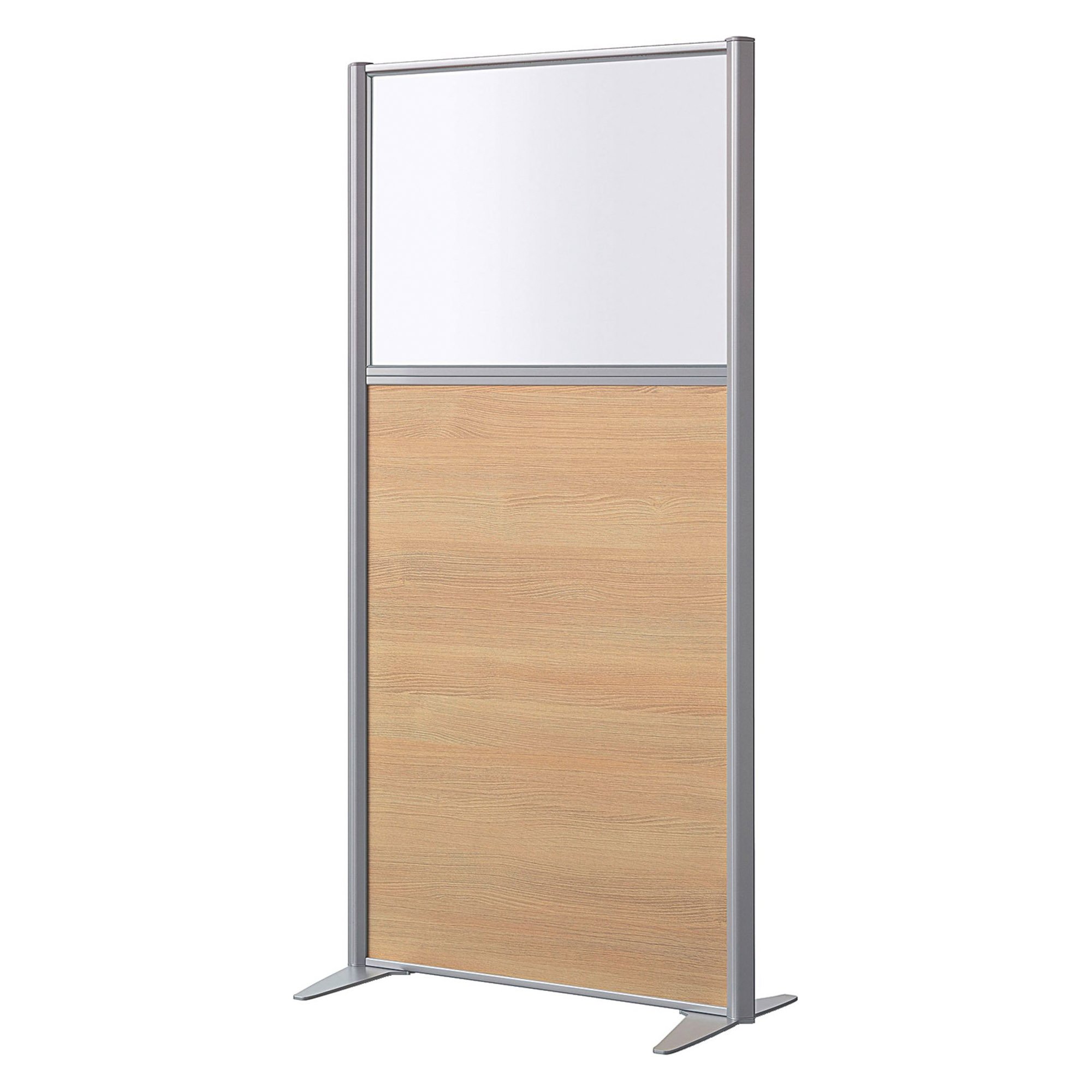 Cloison B-zen semi vitrée bois largeur 81 cm- pied fixe aluminium