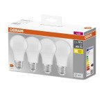 Ampoule Led - E27 - 8,5 W - Standard  dépolie - Lot de 4