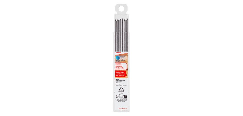 HB 1 to 3 mm mines for Edding 8880 precision pencil - Pack of 6