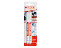 **Whiteboard marker Edding 4085, bullet tip 1-2mm, white - Pack of 2**