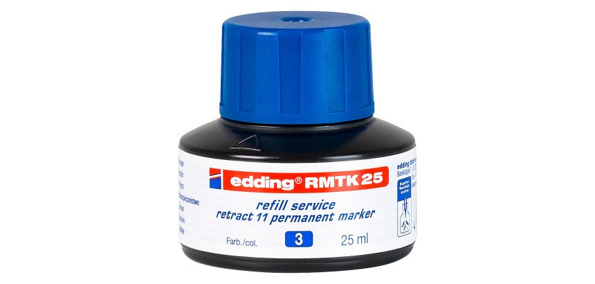 Recharge RMTK 25 pour marqueur permanent Edding 11 pointe ogive 1,5 à 3 mm