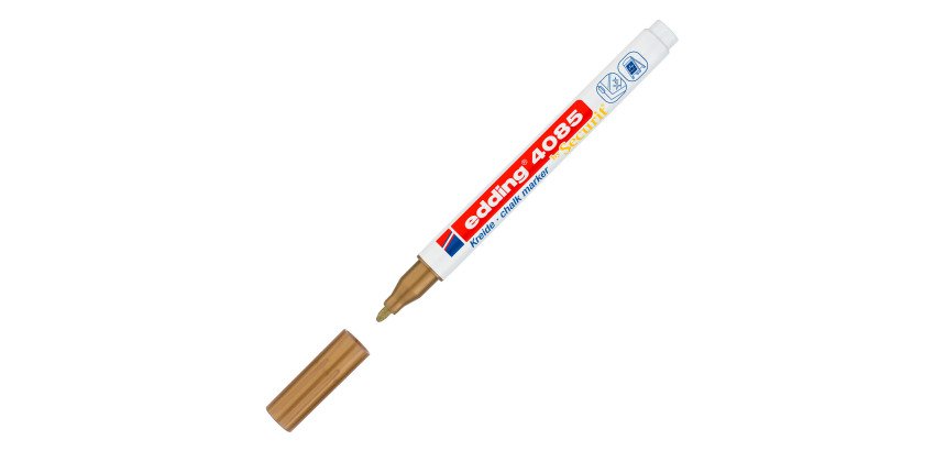 Marqueur craie effaçable Edding 4085 pointe ogive 1 à 2 mm or
