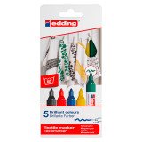 Marqueur permanent pour textile Edding 4600 pointe ogive 1 mm - Pochette de 10