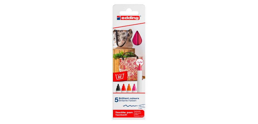 Permanent textile marker Edding 4600 bullet tip 1 mm - Pack of 5