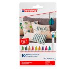 Marqueur permanent pour textile Edding 4600 pointe ogive 1 mm - Pochette de 10