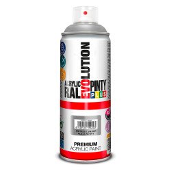 Peinture acrylique métallisé Pintyplus Evolution argent MT191 - Aérosol de 400 ml