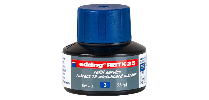 Recharge RBTK 25 pour marqueur effaçable Edding 12 pointe ogive 1,5 à 3 mm