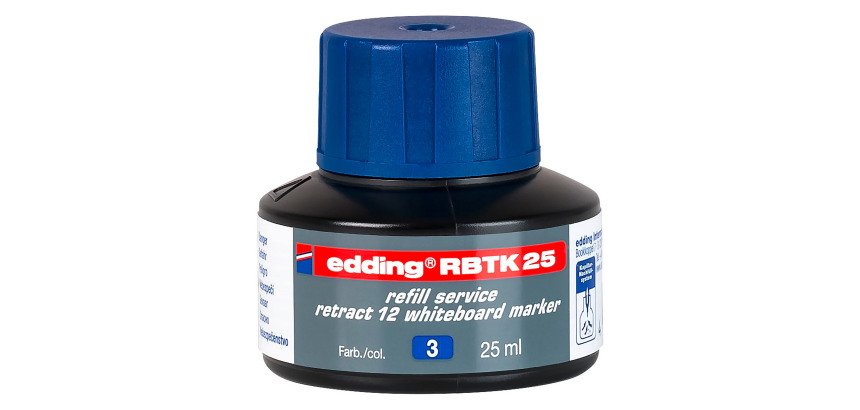 Recharge RBTK 25 pour marqueur effaçable Edding 12 pointe ogive 1,5 à 3 mm
