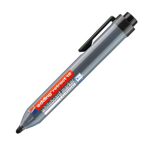 Rotulador borrable recargable punta cónica de 1,5 a 3 mm edding 12 Negro