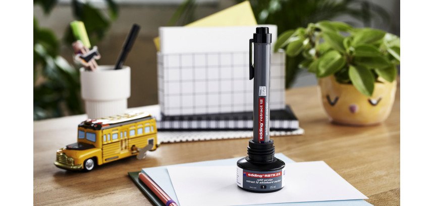 Recharge RBTK 25 pour marqueur effaçable Edding 12 pointe ogive 1,5 à 3 mm