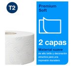 Papel higiénico mini Jumbo Tork Premium T2 doble capa 170 m - Pack de 12 rollos