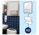 Secamanos plegado en V Tork H3 Premium suave - Caja de 3000
