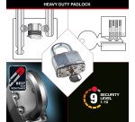 Cadenas à code en acier haute sécurité Excell® Master Lock - largeur 50 mm