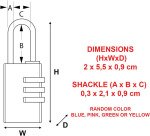 Cadenas à code en aluminium Master Lock - largeur 20 mm
